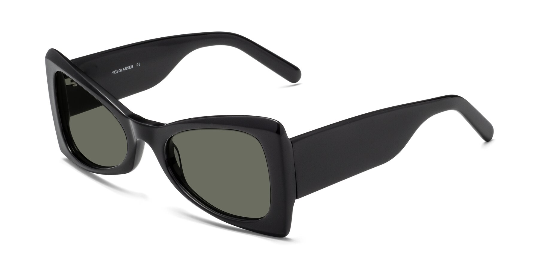 Angle of 1564 in Black with Gray Polarized Lenses