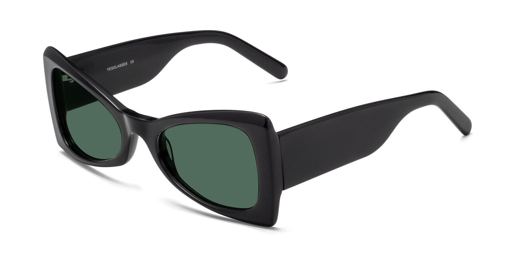 Angle of 1564 in Black with Green Polarized Lenses