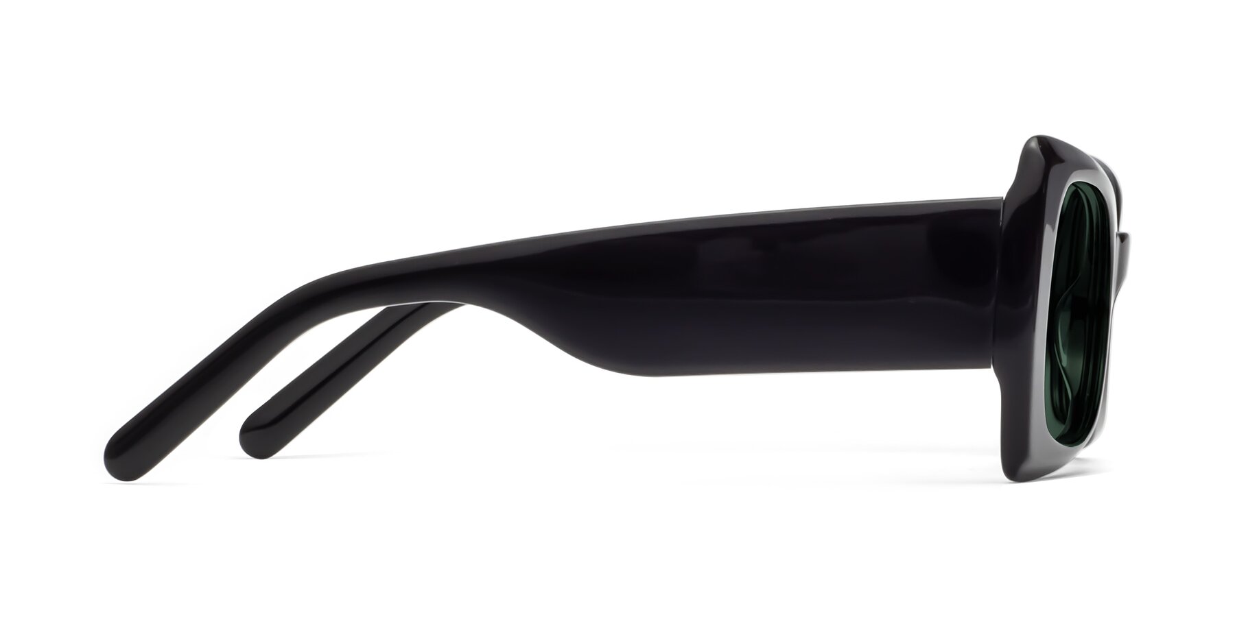 Side of 1564 in Black with Green Polarized Lenses