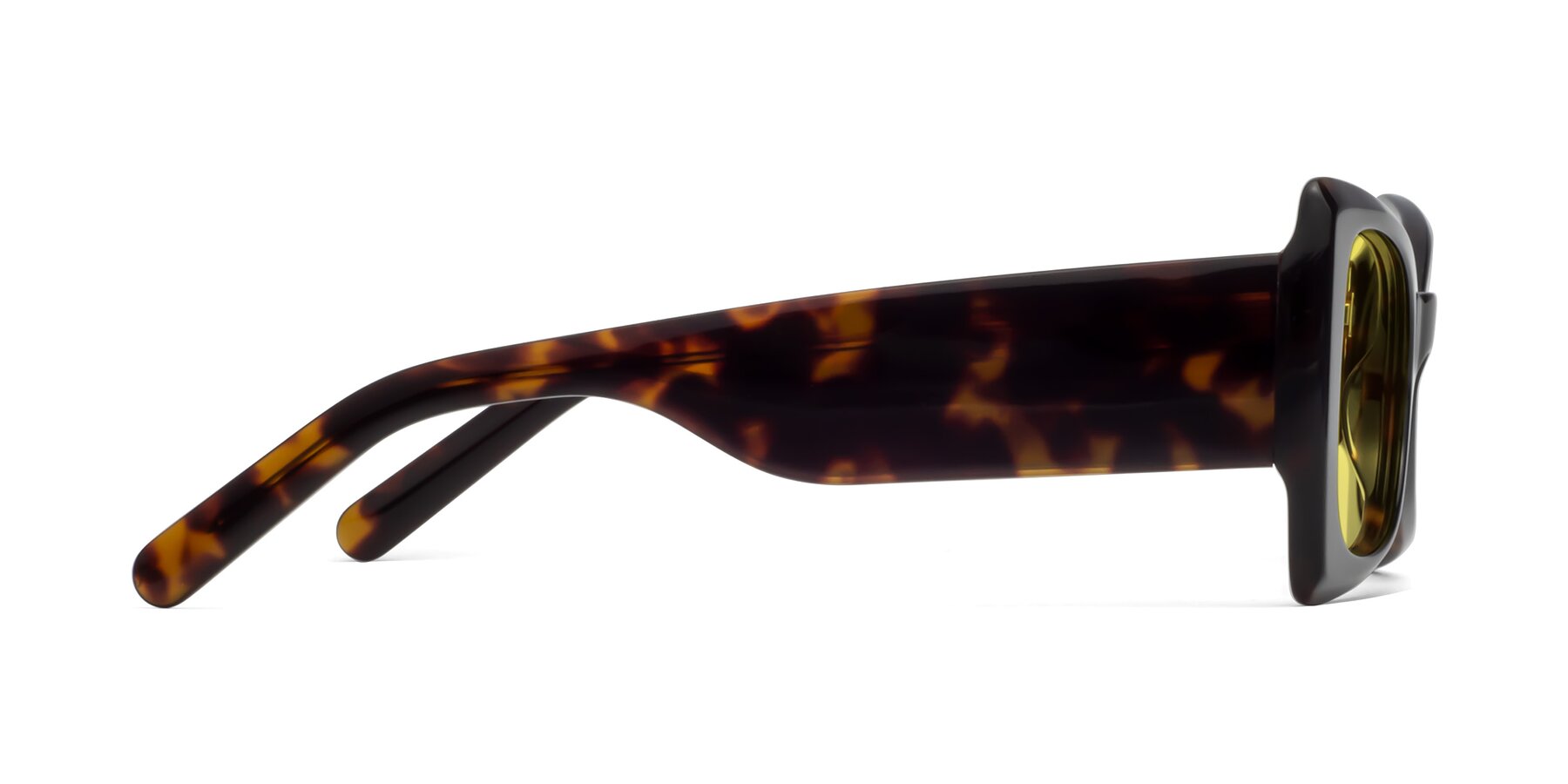 Side of 1564 in Black-Tortoise with Medium Yellow Tinted Lenses