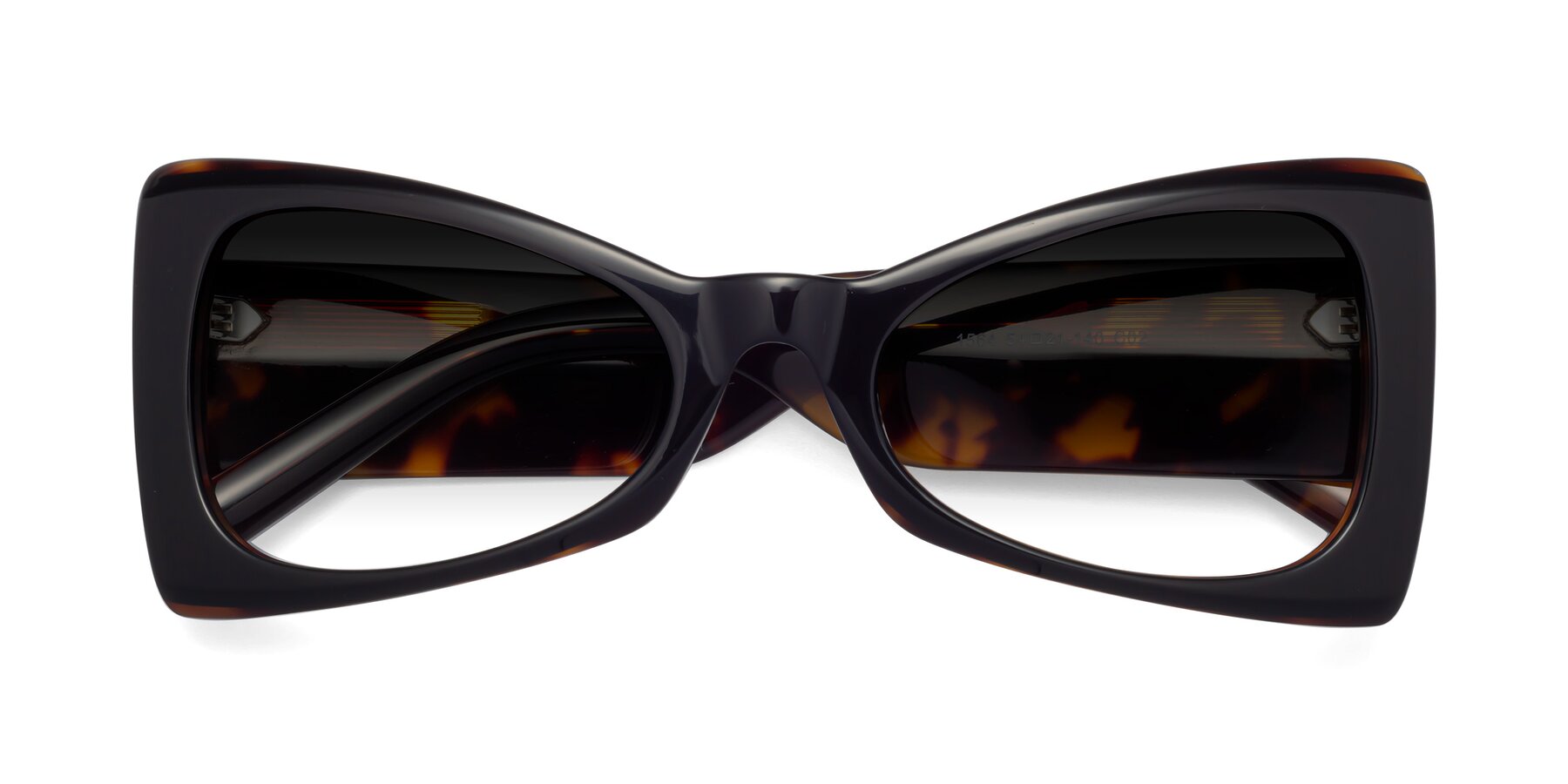 Folded Front of 1564 in Black-Tortoise with Gray Gradient Lenses