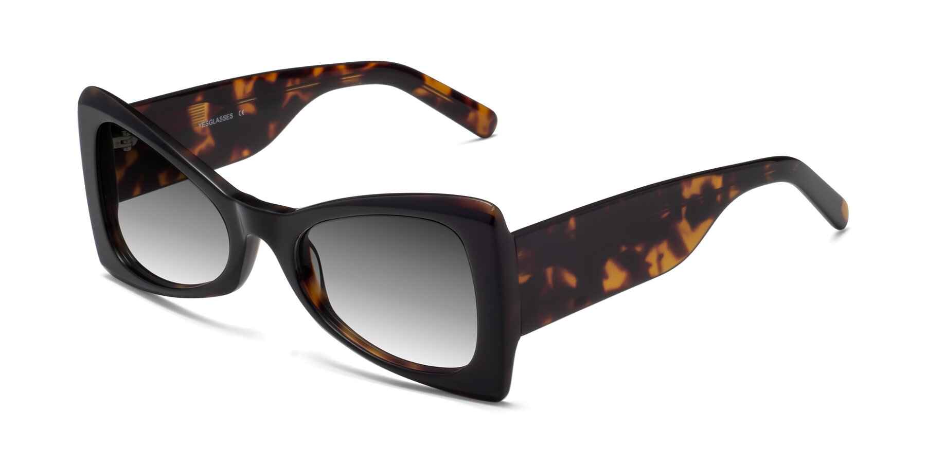 Angle of 1564 in Black-Tortoise with Gray Gradient Lenses