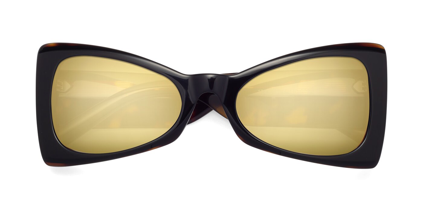 1564 - Black / Tortoise Flash Mirrored Sunglasses
