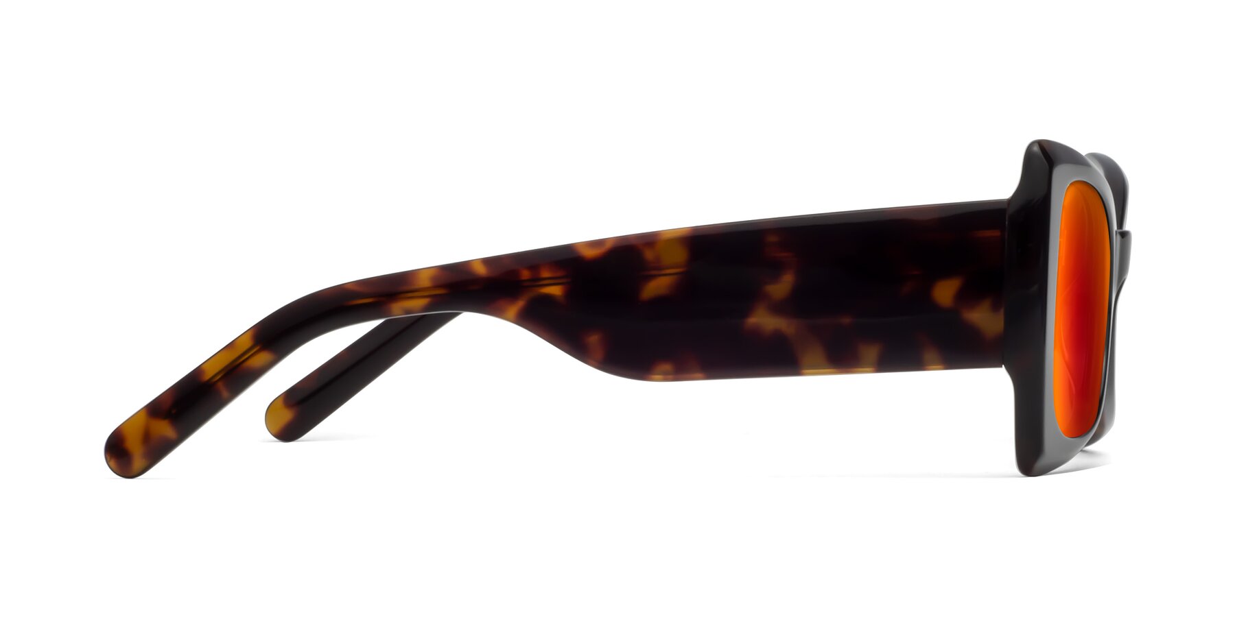 Side of 1564 in Black-Tortoise with Red Gold Mirrored Lenses