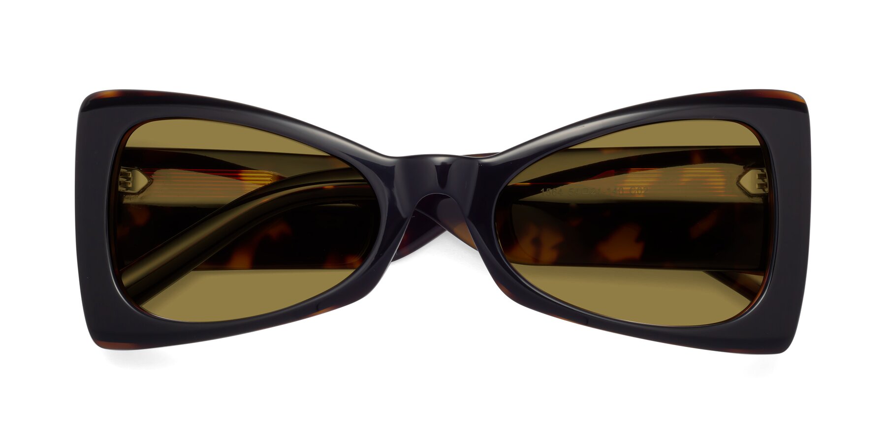 Folded Front of 1564 in Black-Tortoise with Brown Polarized Lenses