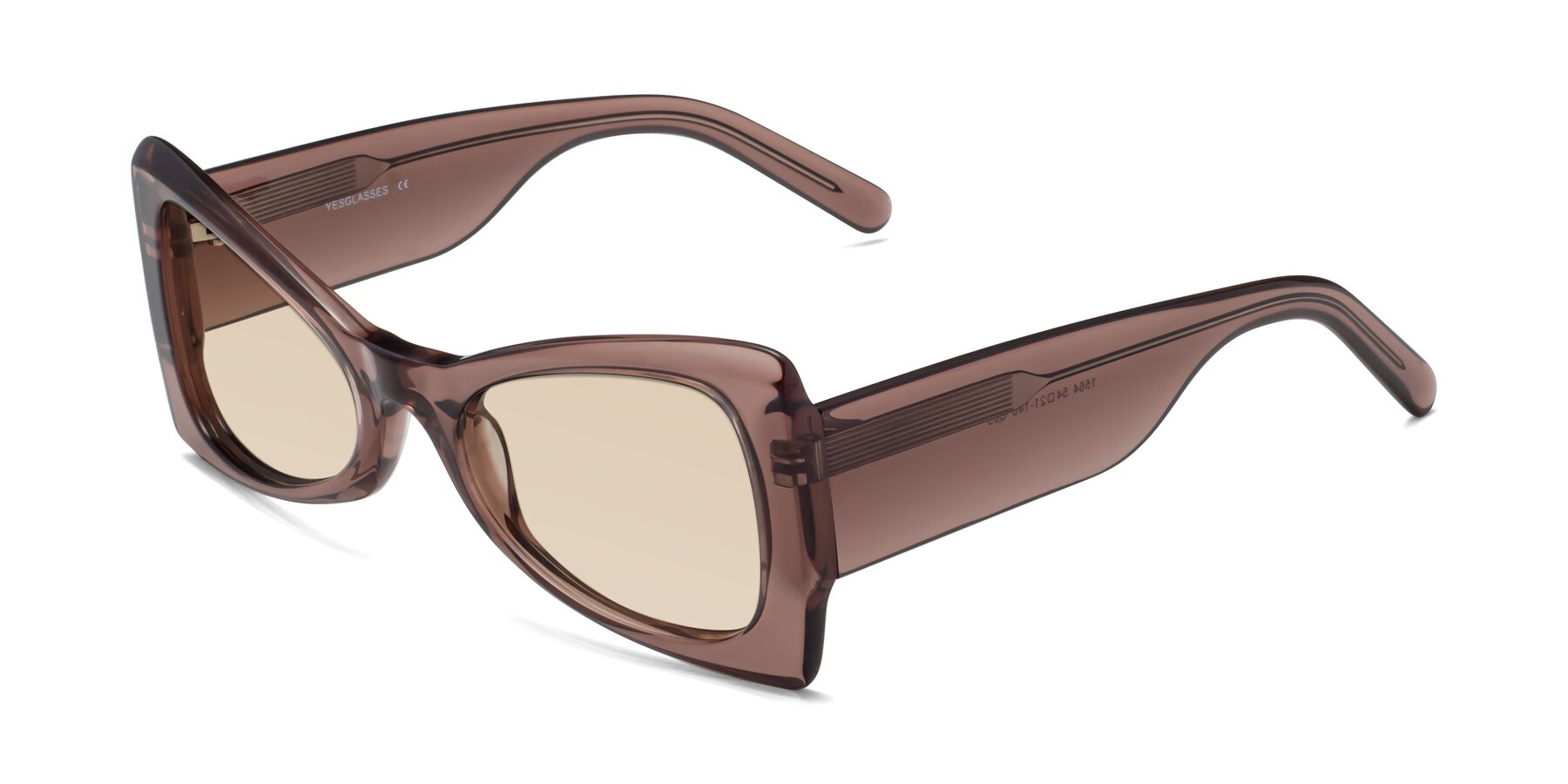 Angle of 1564 in Honey Brown with Light Brown Tinted Lenses