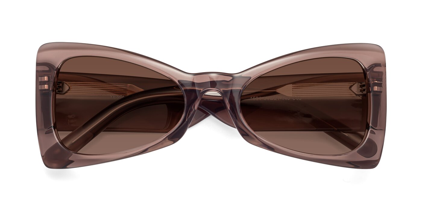 1564 - Honey Brown Tinted Sunglasses
