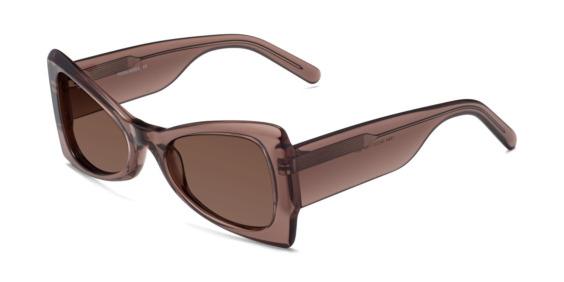 Angle of 1564 in Honey Brown with Brown Tinted Lenses