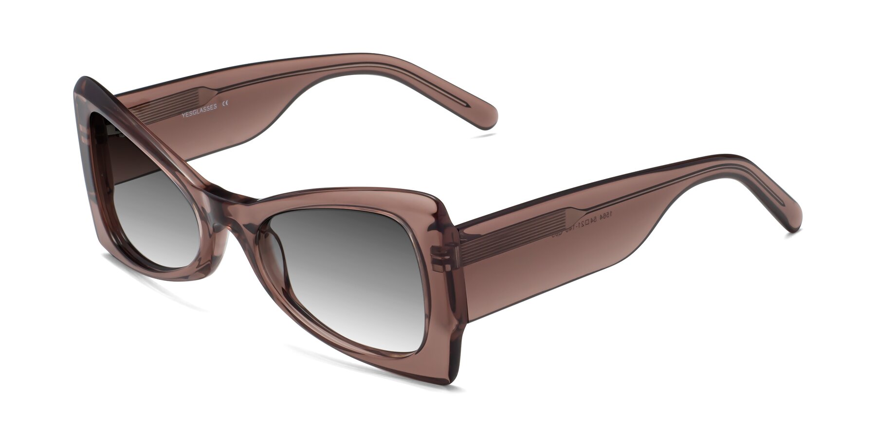 Angle of 1564 in Honey Brown with Gray Gradient Lenses