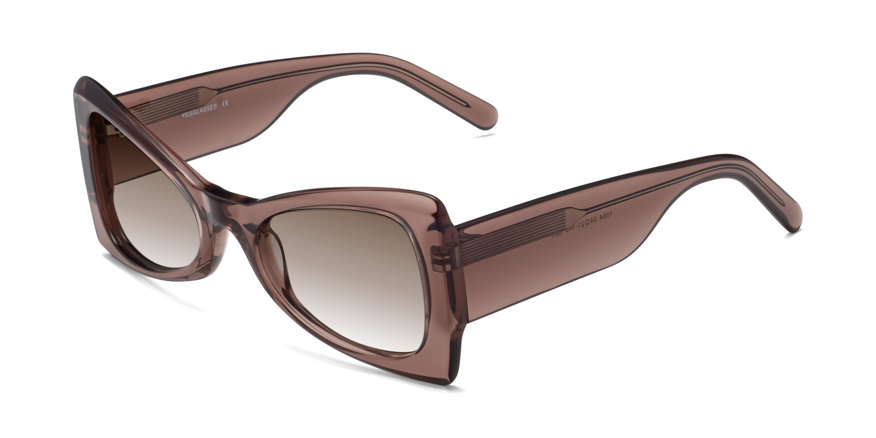 Angle of 1564 in Honey Brown with Brown Gradient Lenses