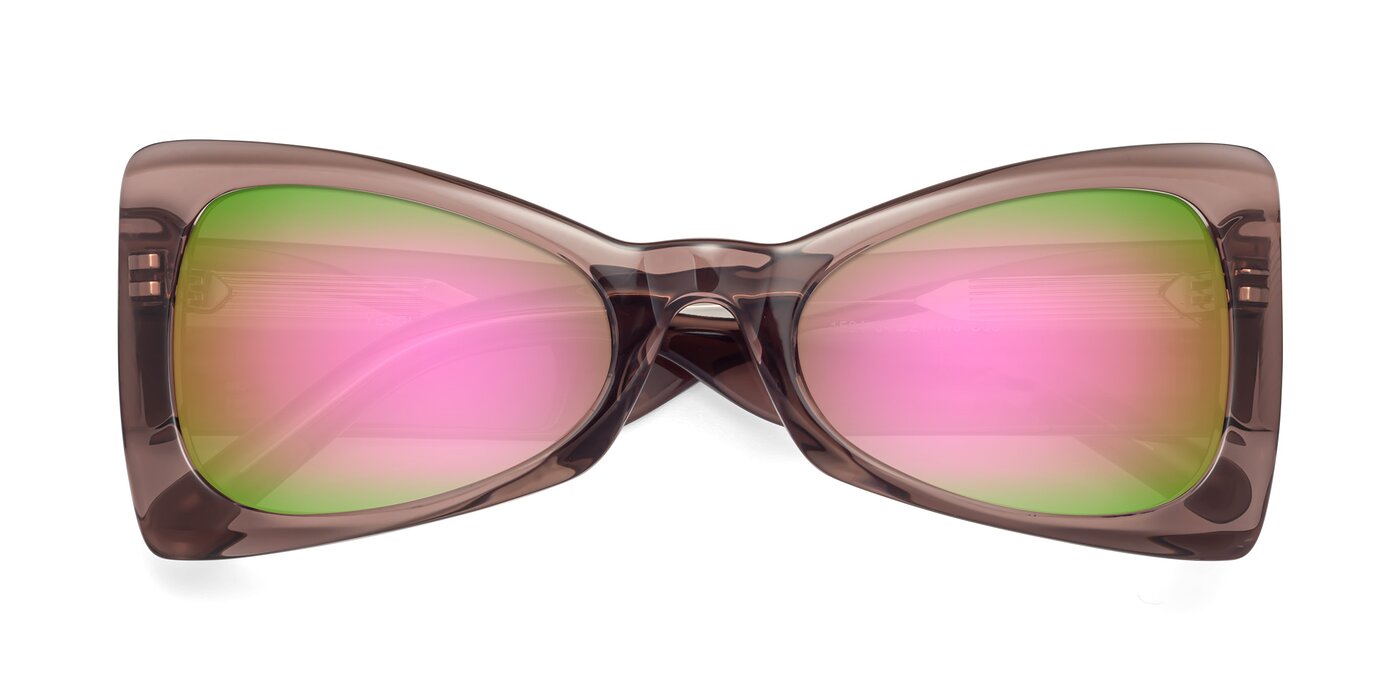 1564 - Honey Brown Flash Mirrored Sunglasses