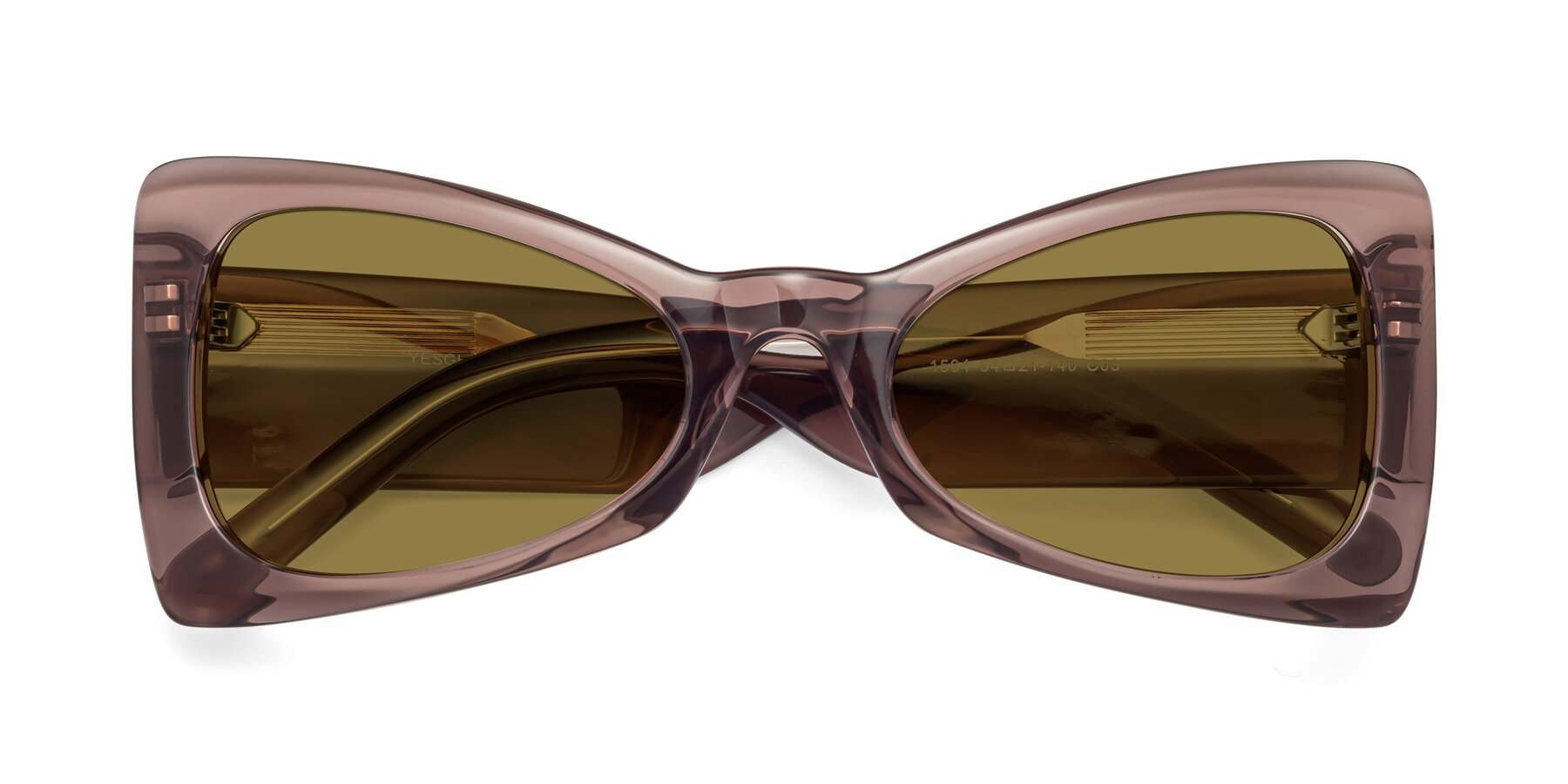 Folded Front of 1564 in Honey Brown with Brown Polarized Lenses