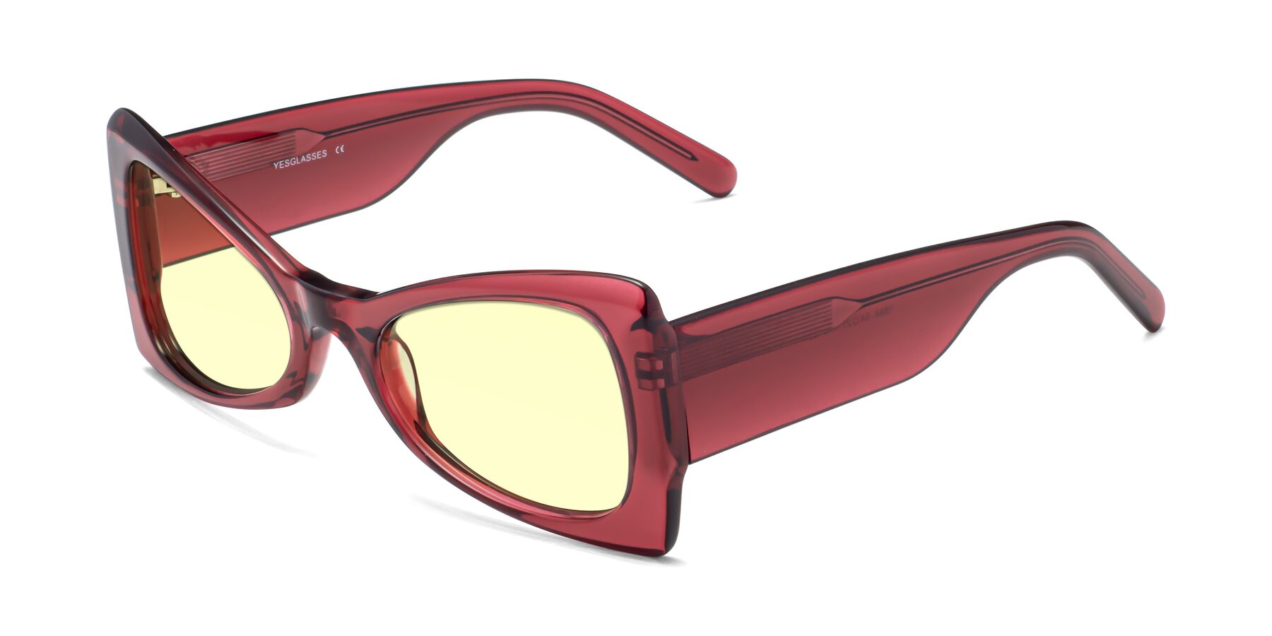 Angle of 1564 in Wine with Light Yellow Tinted Lenses