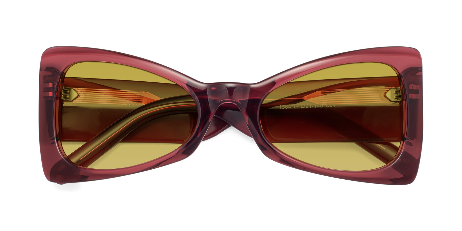 Folded Front of 1564 in Wine with Champagne Tinted Lenses
