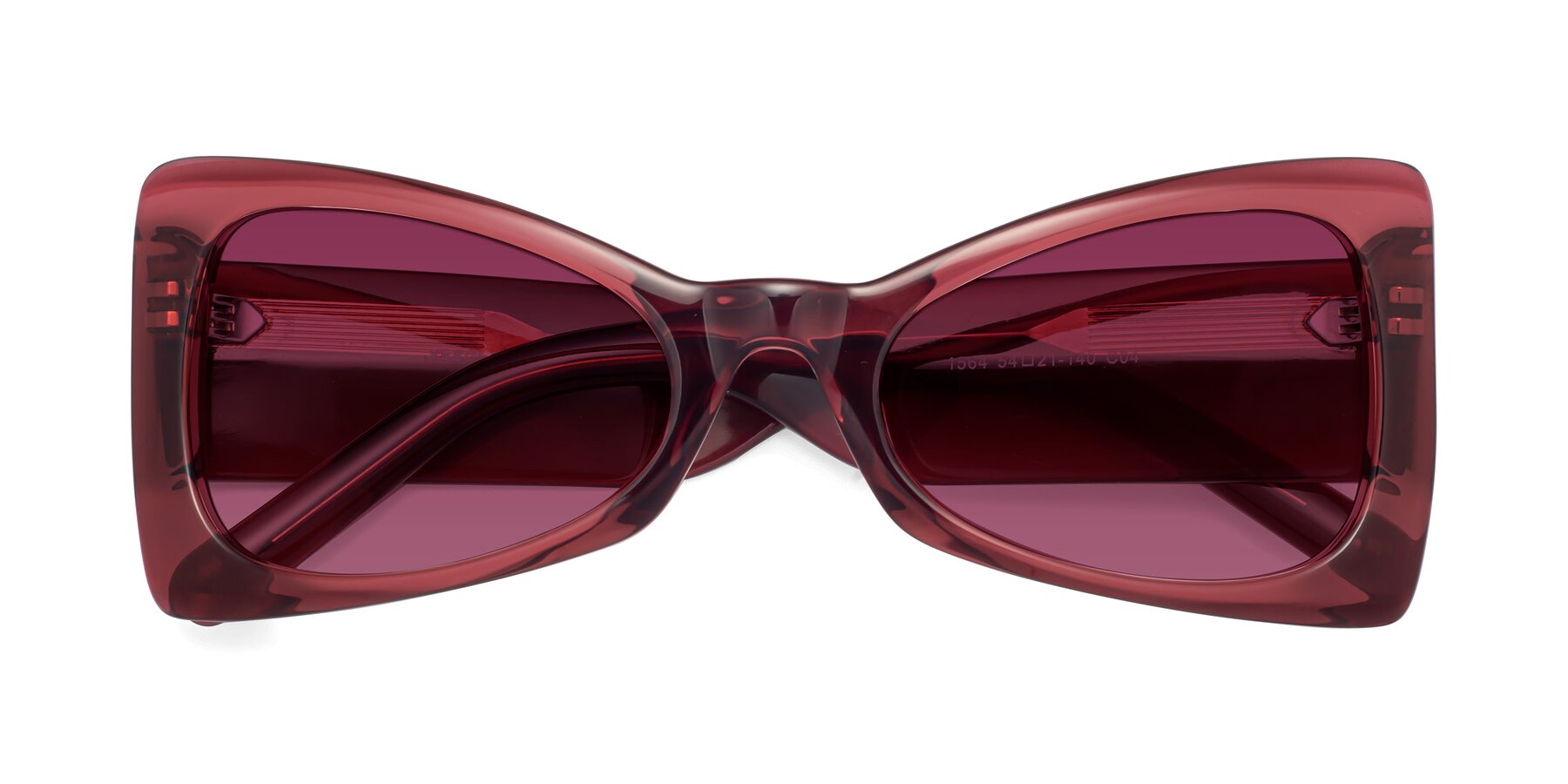 Folded Front of 1564 in Wine with Wine Tinted Lenses