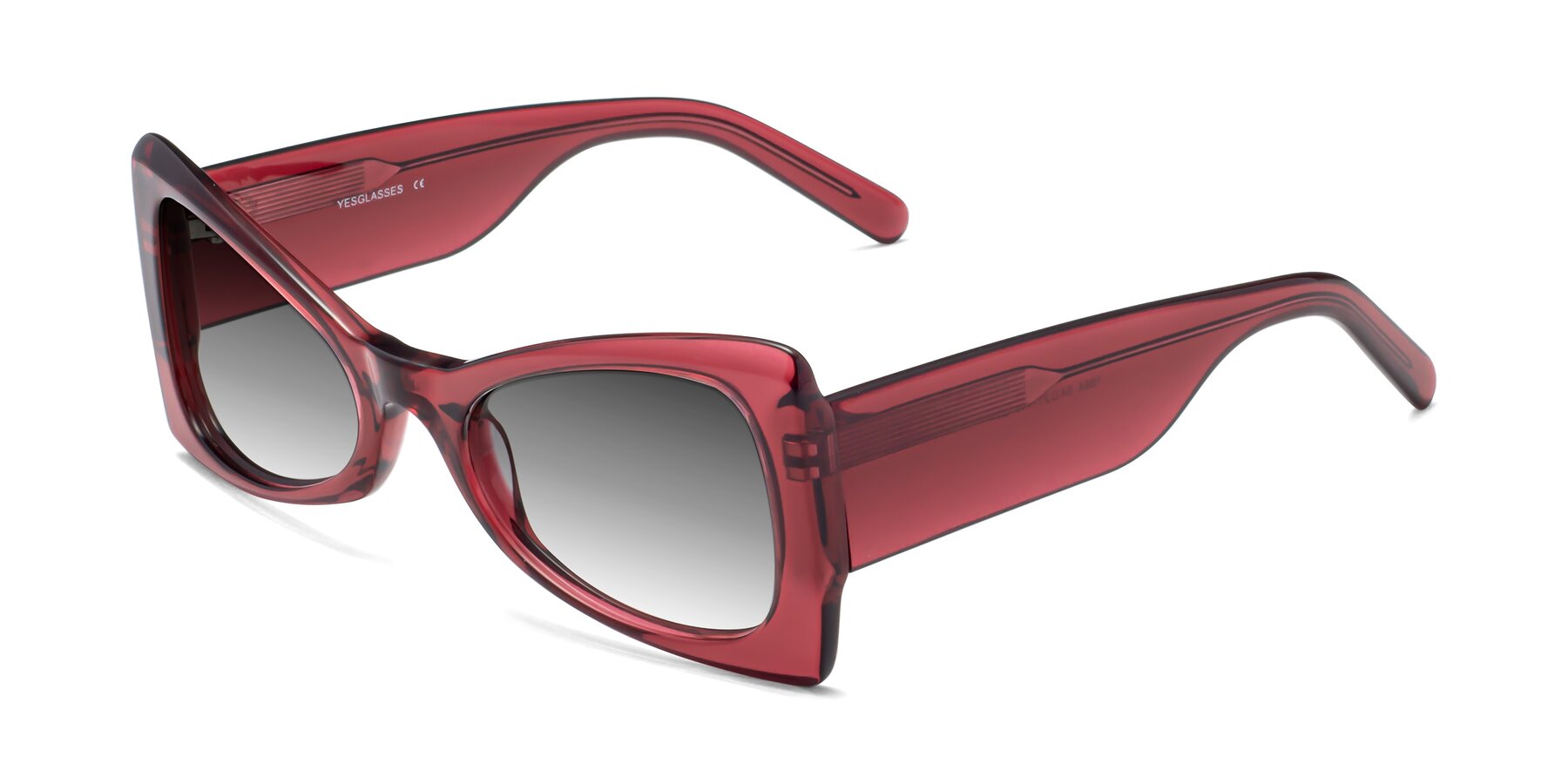 Angle of 1564 in Wine with Gray Gradient Lenses