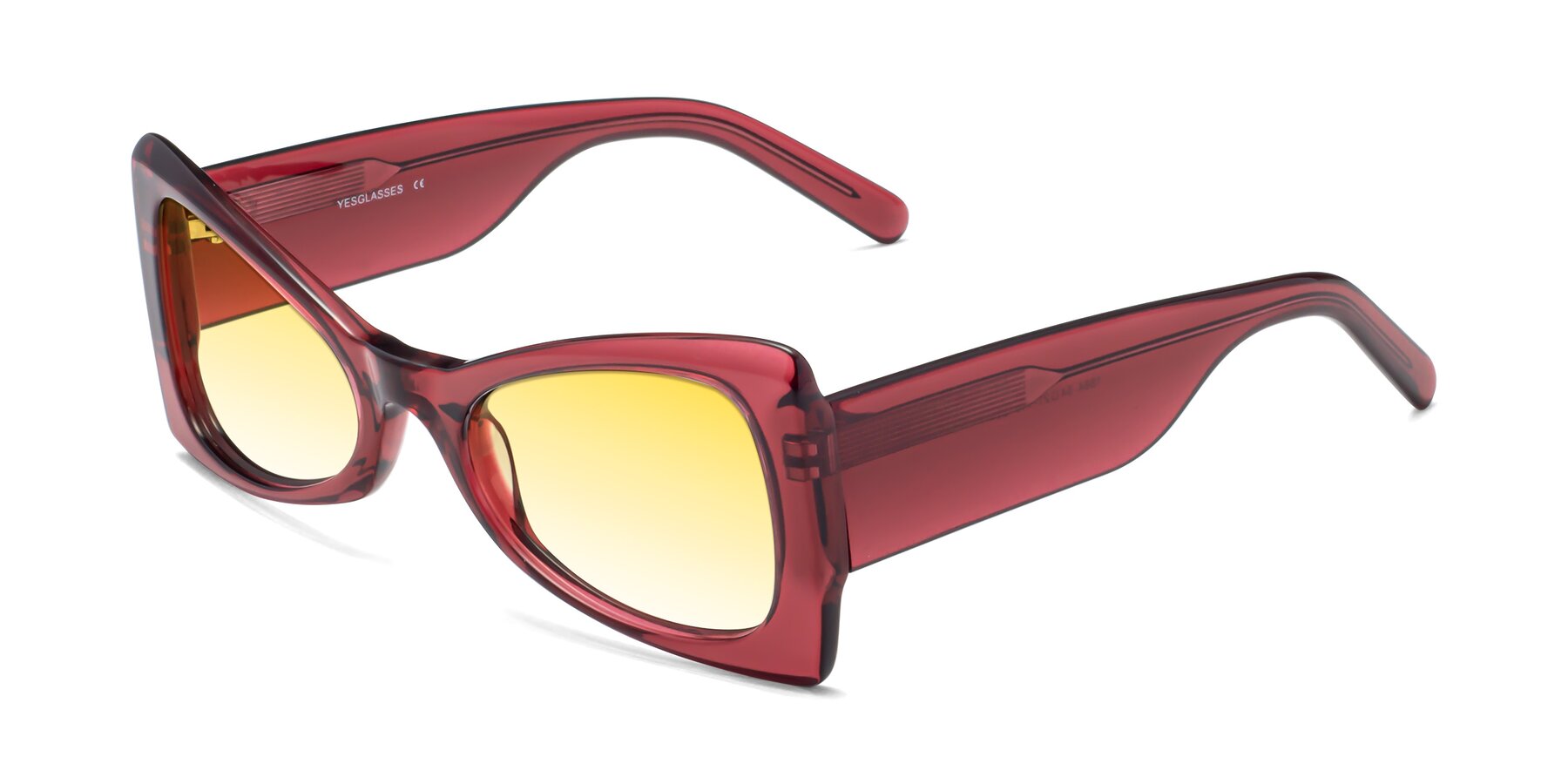 Angle of 1564 in Wine with Yellow Gradient Lenses