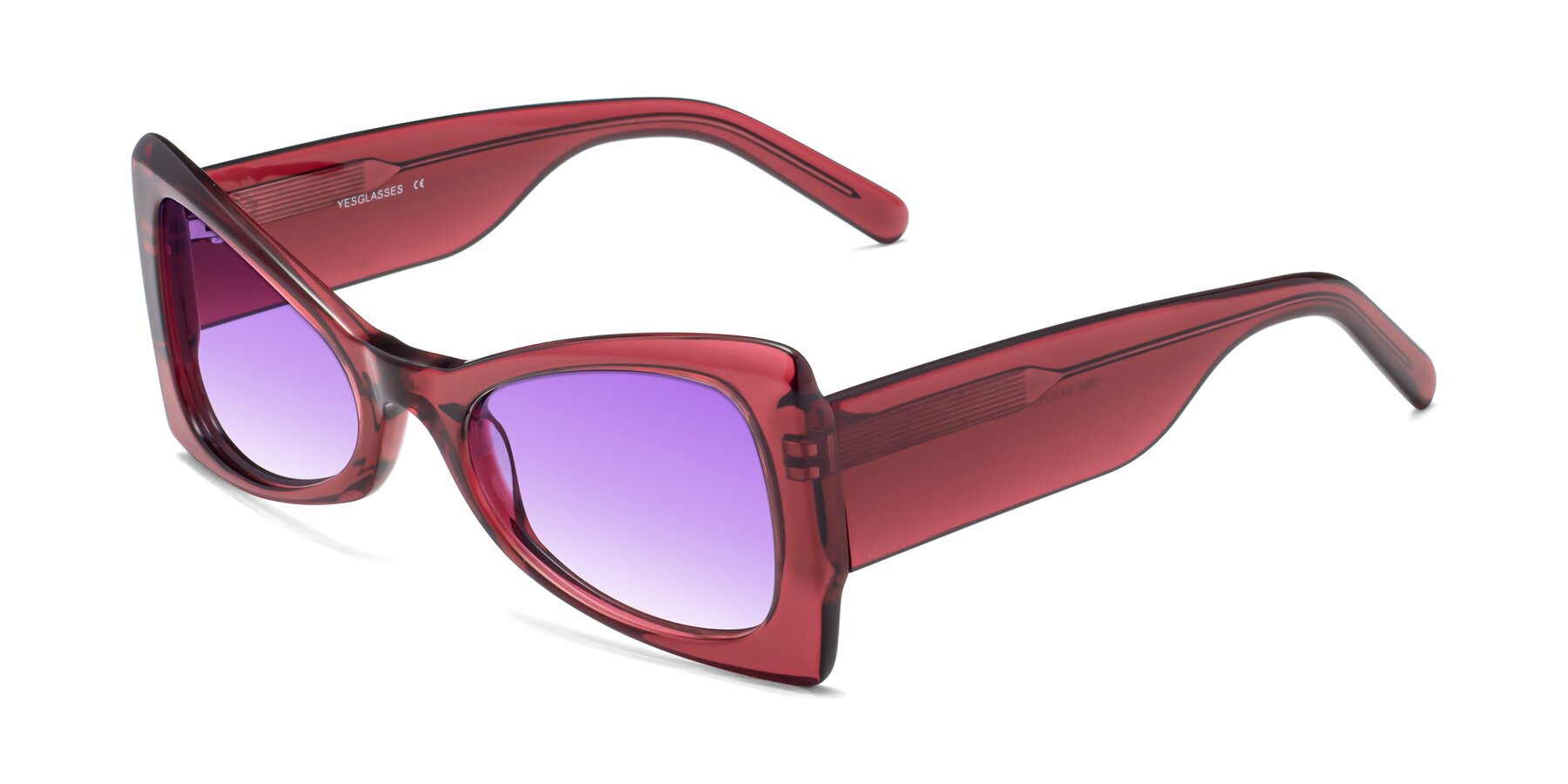 Angle of 1564 in Wine with Purple Gradient Lenses