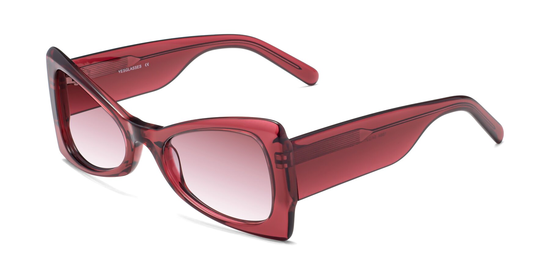 Angle of 1564 in Wine with Garnet Gradient Lenses