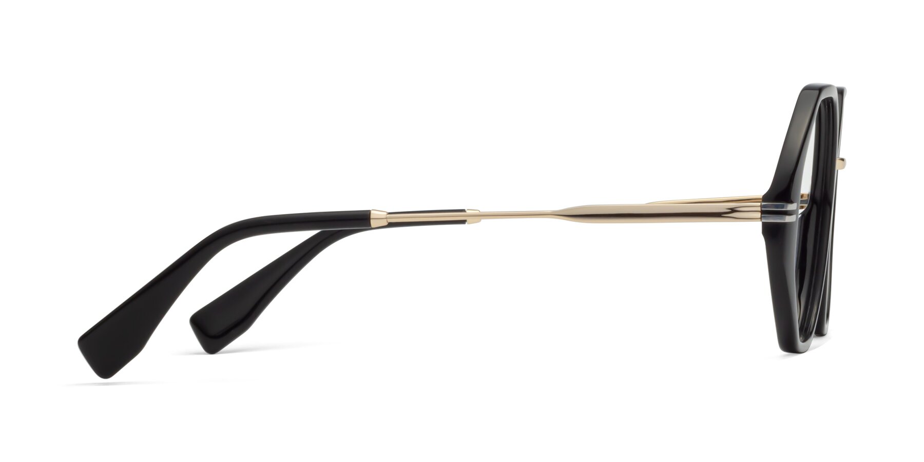 Side of 1573 in Black with Clear Reading Eyeglass Lenses