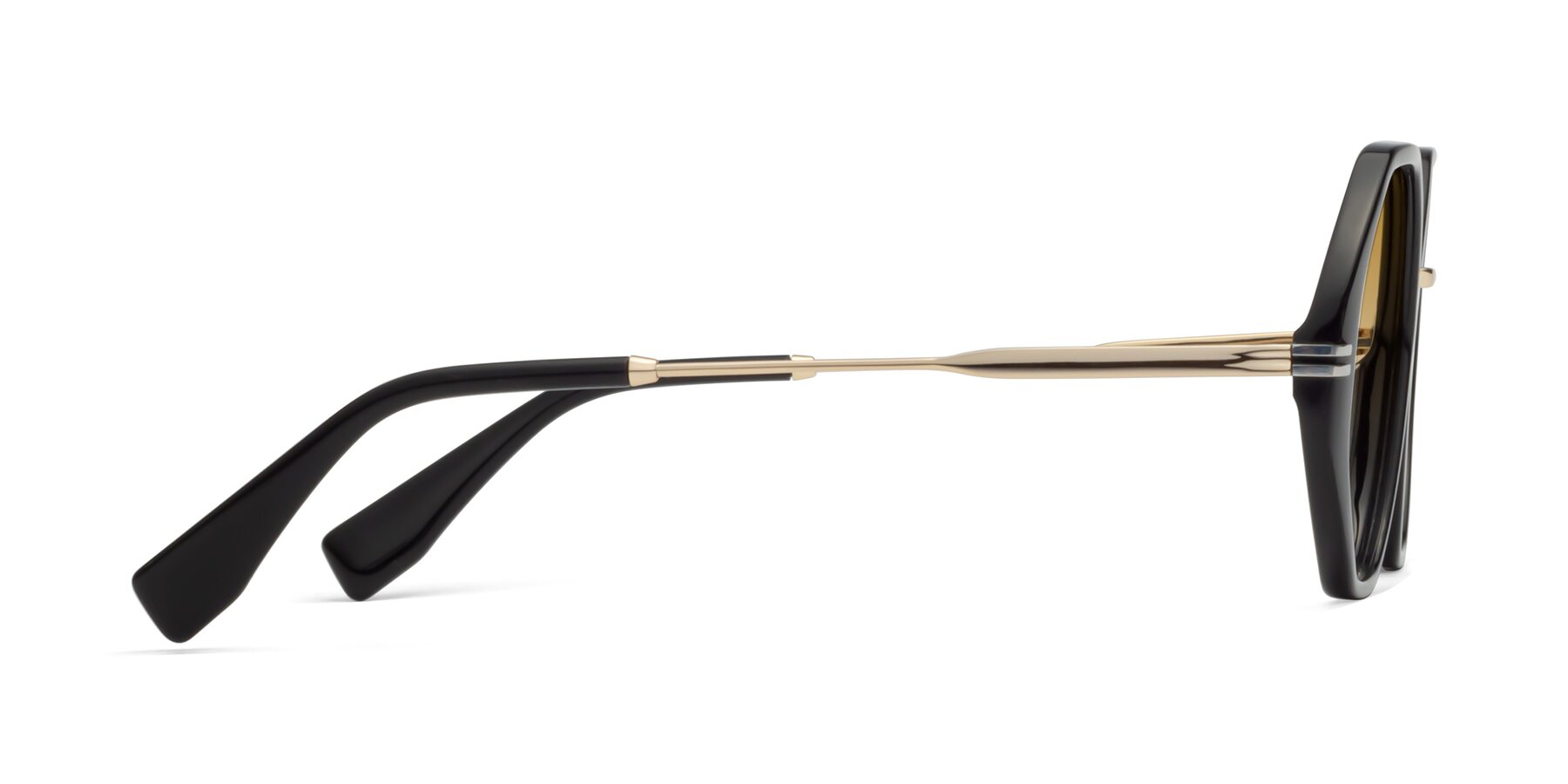 Side of 1573 in Black with Champagne Gradient Lenses