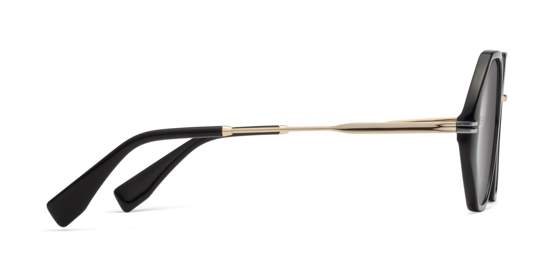 Side of 1573 in Black with Silver Mirrored Lenses