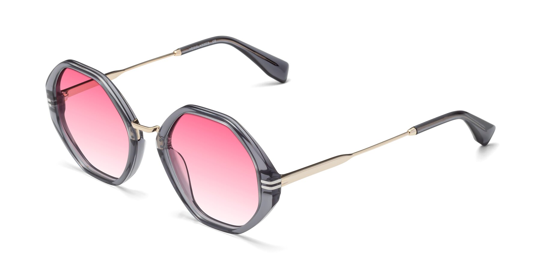 Angle of 1573 in Gray with Pink Gradient Lenses