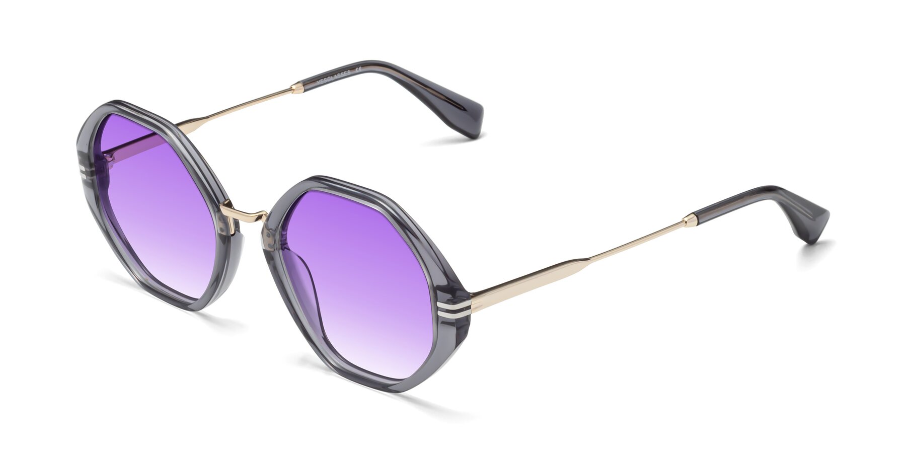 Angle of 1573 in Gray with Purple Gradient Lenses