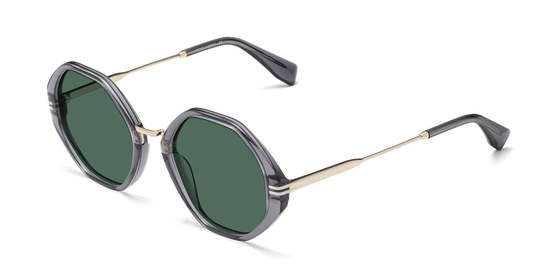 Angle of 1573 in Gray with Green Polarized Lenses