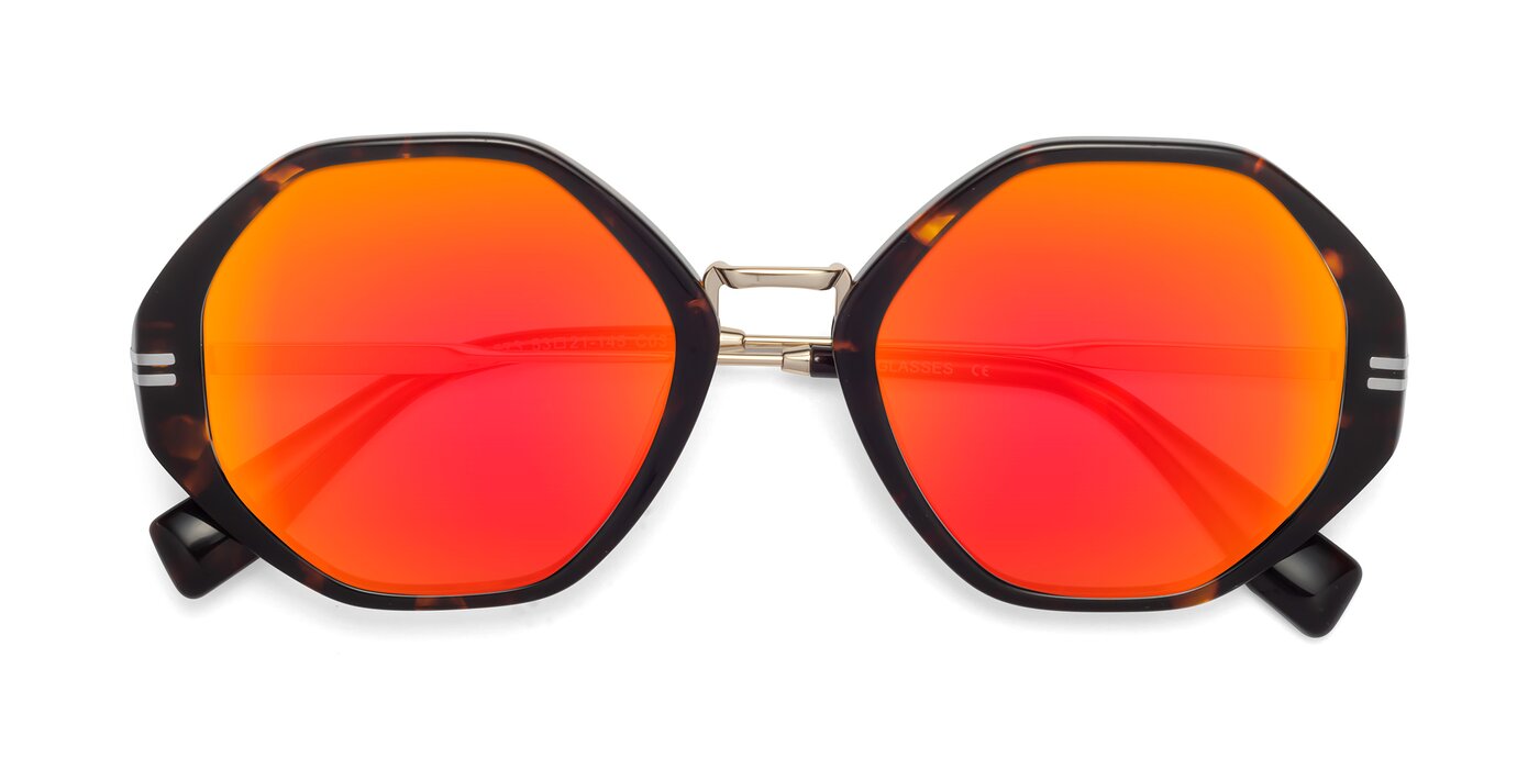 1573 - Tortoise Flash Mirrored Sunglasses