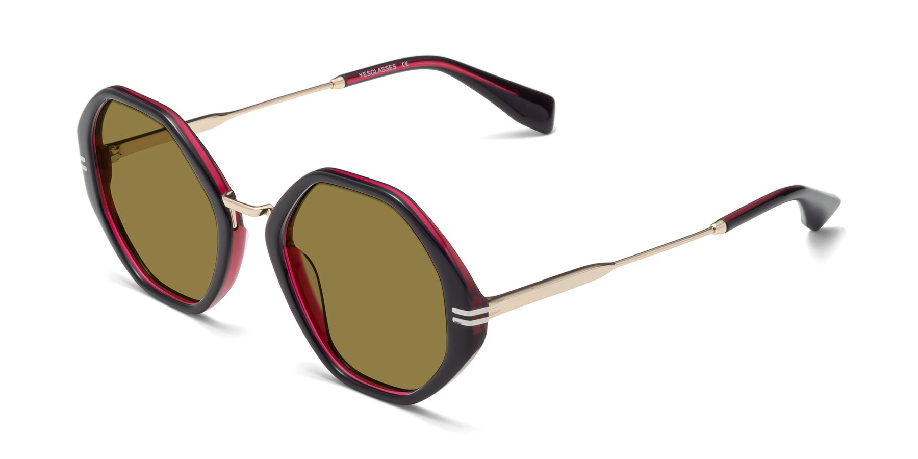 Angle of 1573 in Black-Wine with Brown Polarized Lenses