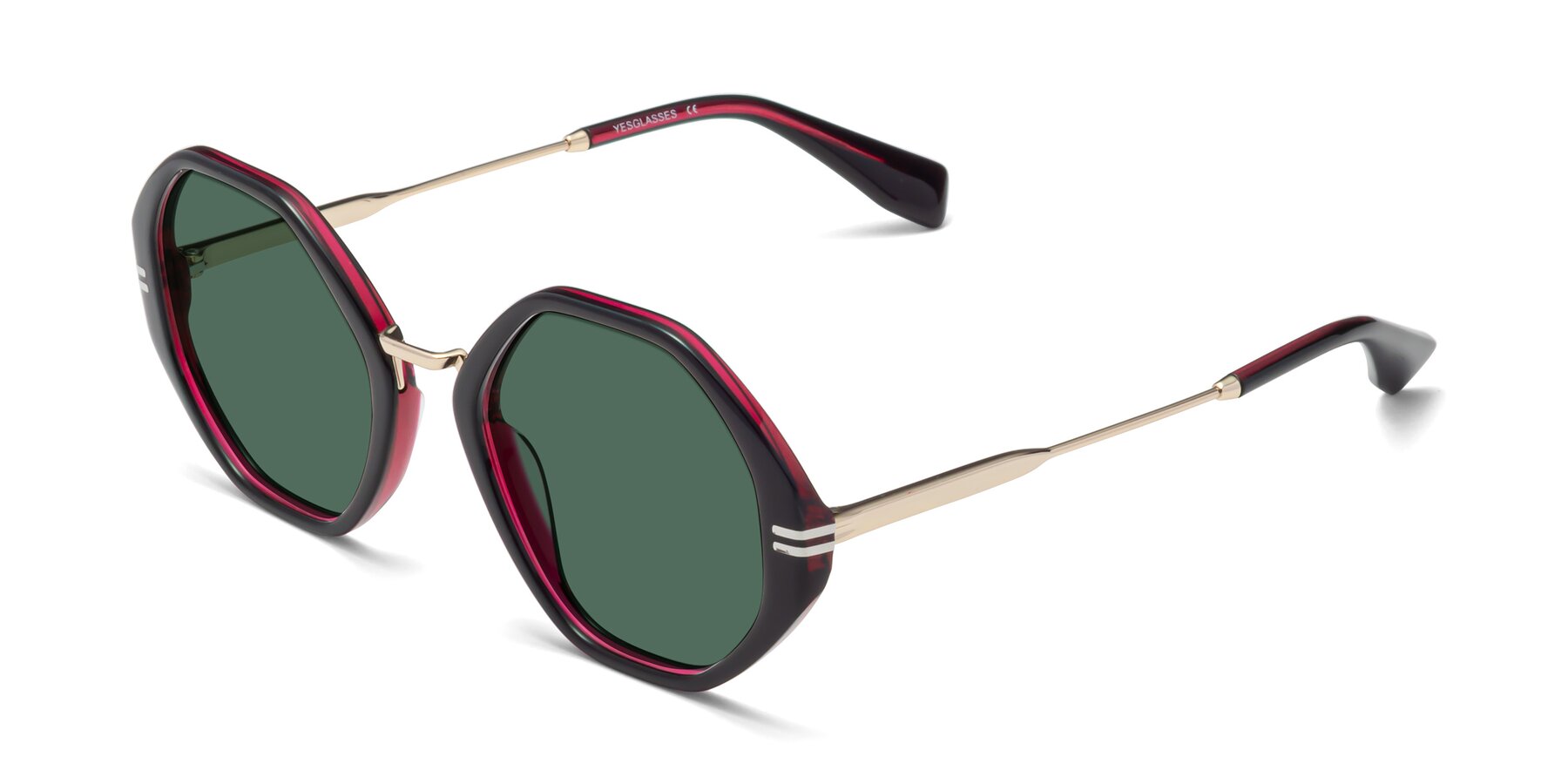 Angle of 1573 in Black-Wine with Green Polarized Lenses