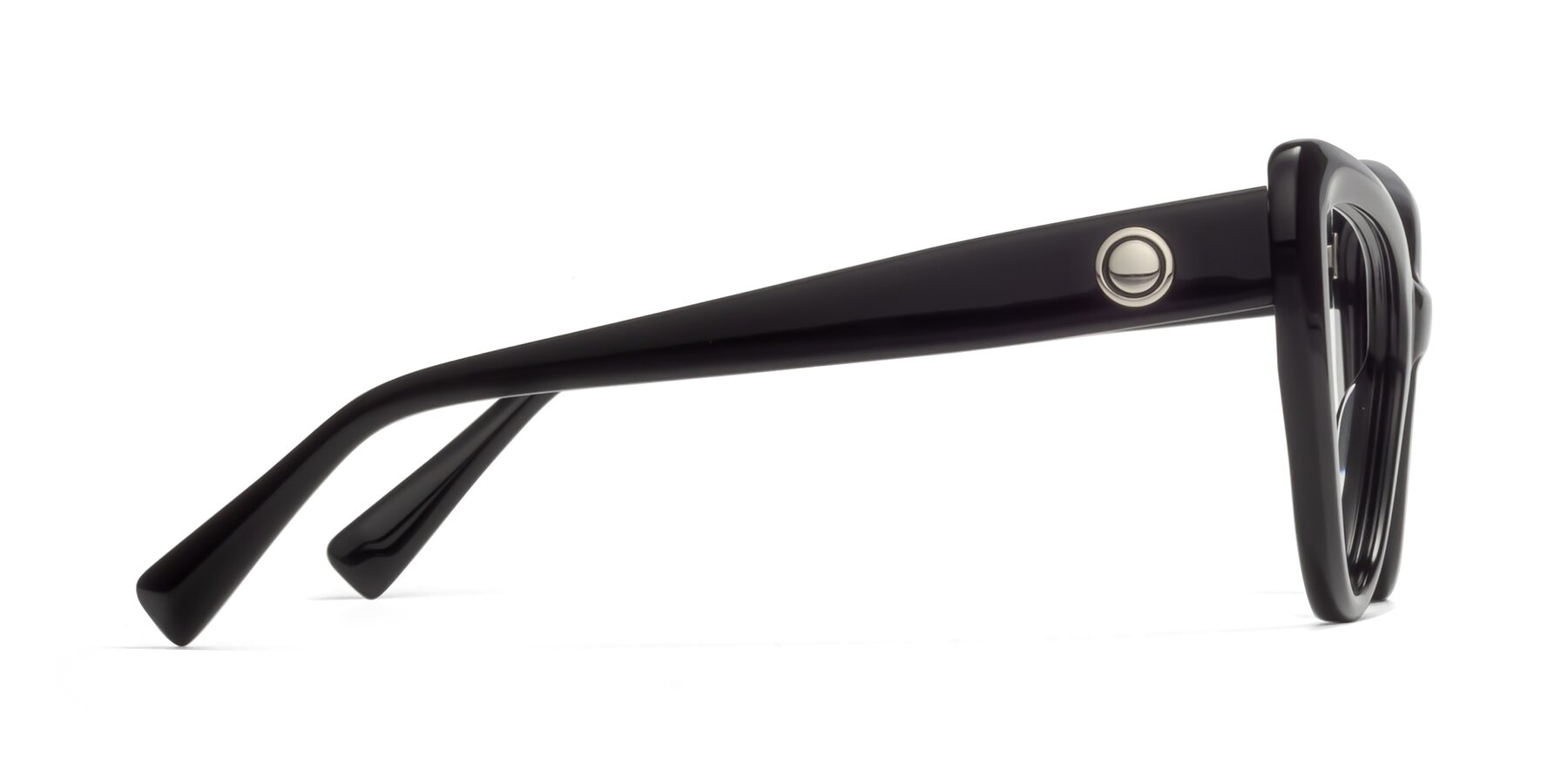 Side of 1574 in Black with Clear Blue Light Blocking Lenses