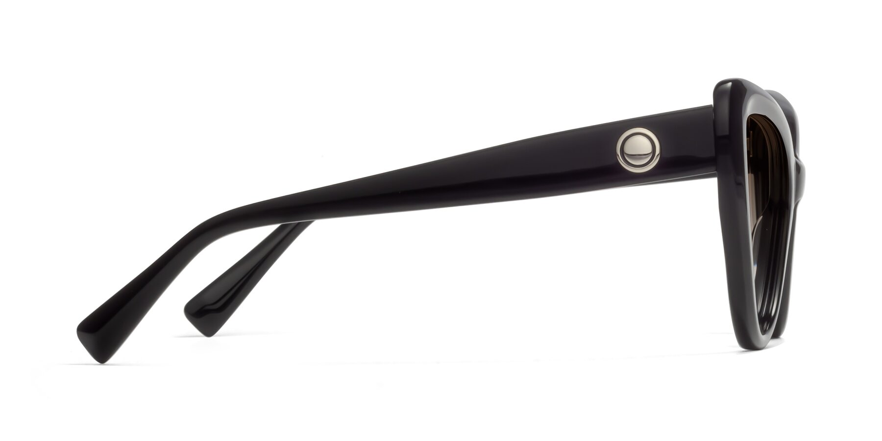 Side of 1574 in Black with Brown Gradient Lenses