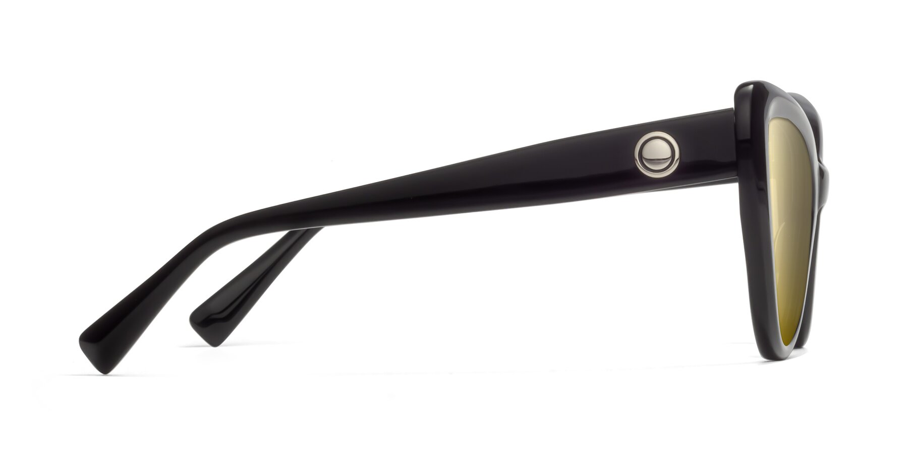 Side of 1574 in Black with Gold Mirrored Lenses