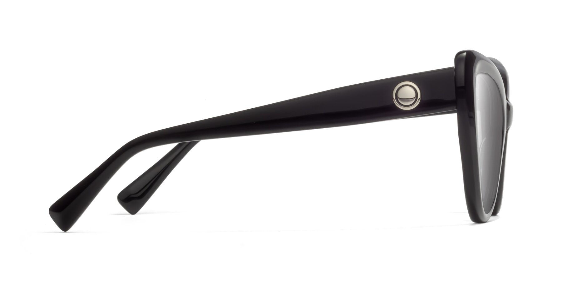 Side of 1574 in Black with Silver Mirrored Lenses