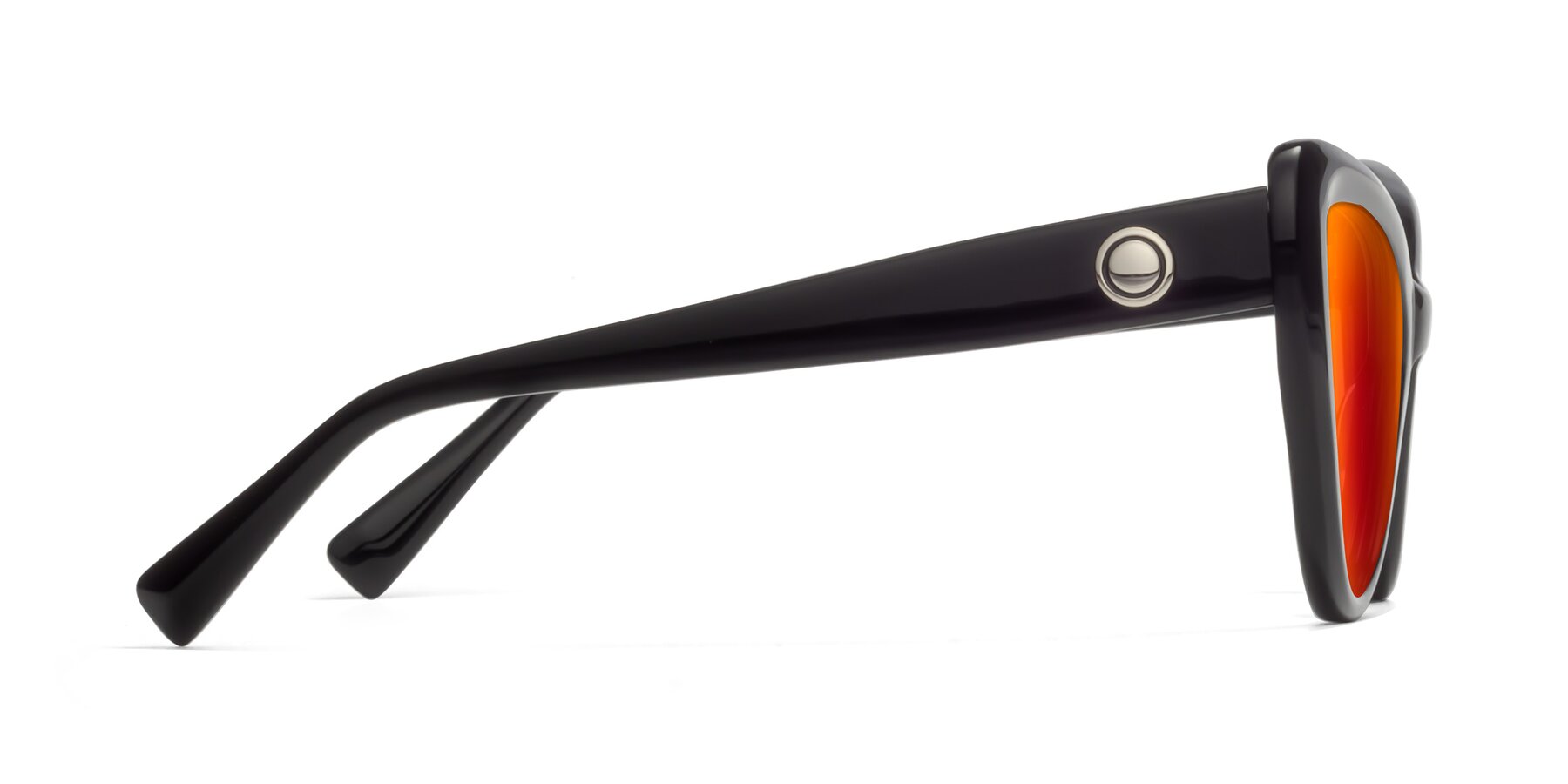 Side of 1574 in Black with Red Gold Mirrored Lenses