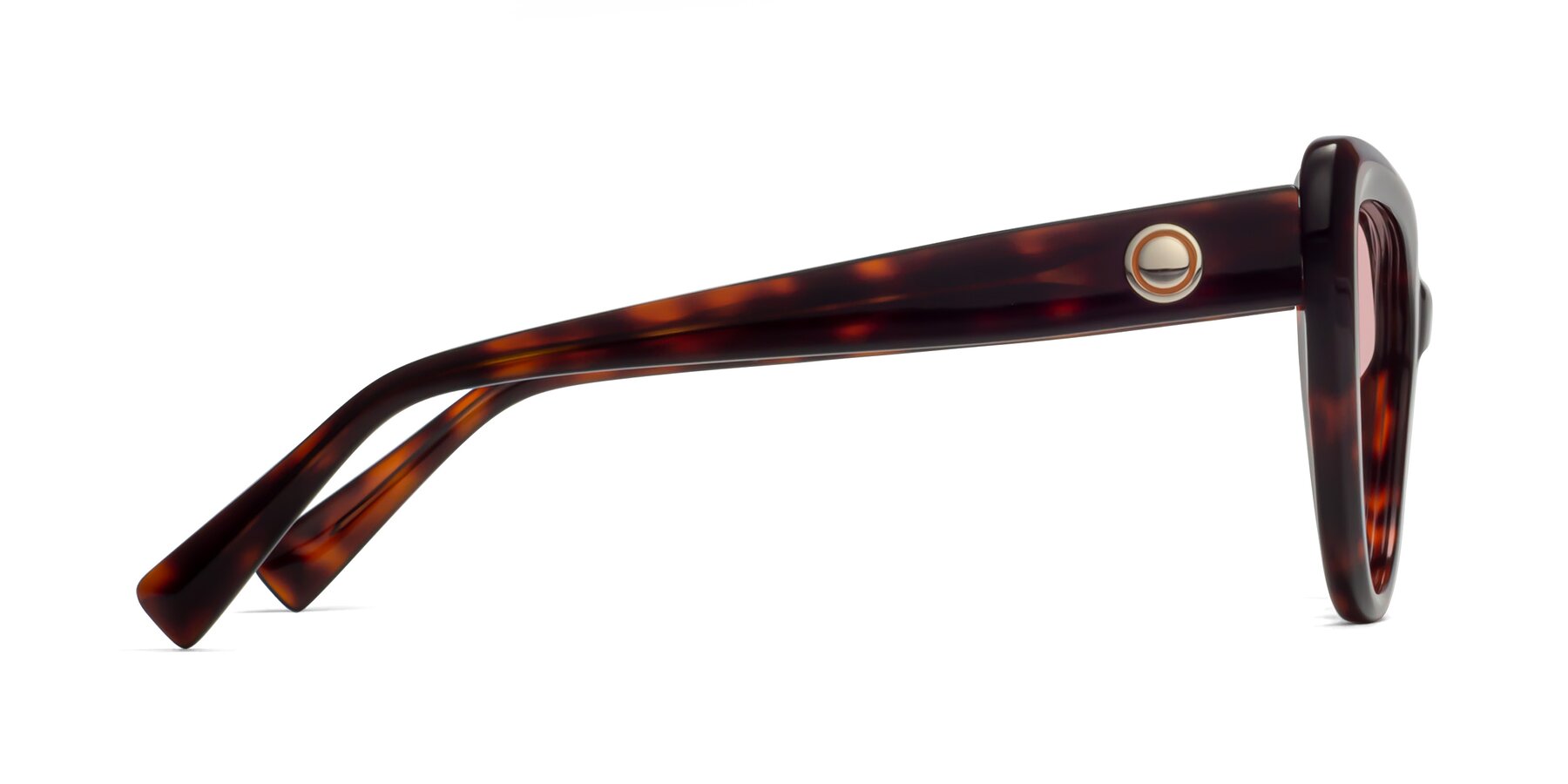 Side of 1574 in Tortoise with Light Garnet Tinted Lenses