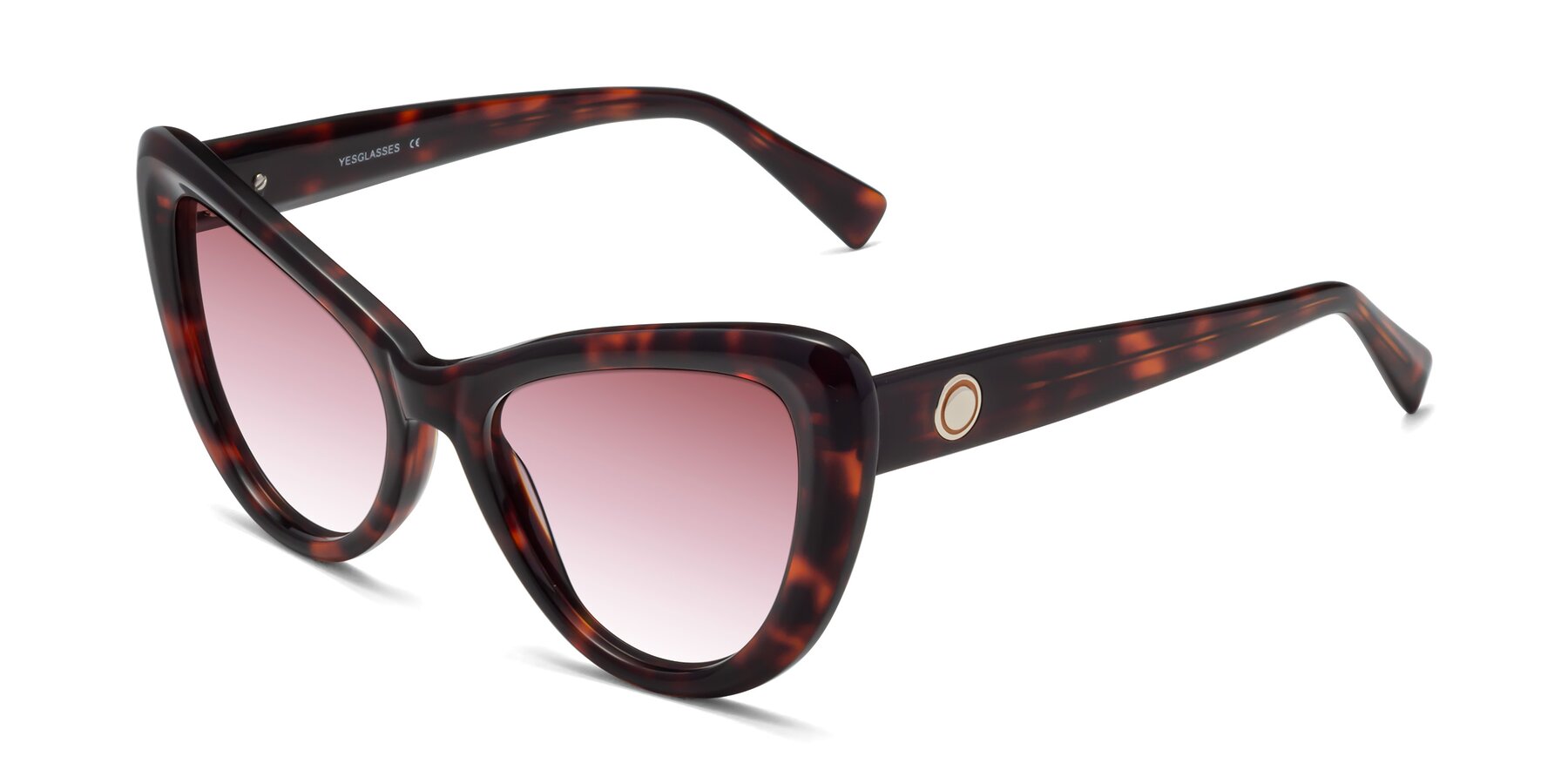 Angle of 1574 in Tortoise with Garnet Gradient Lenses