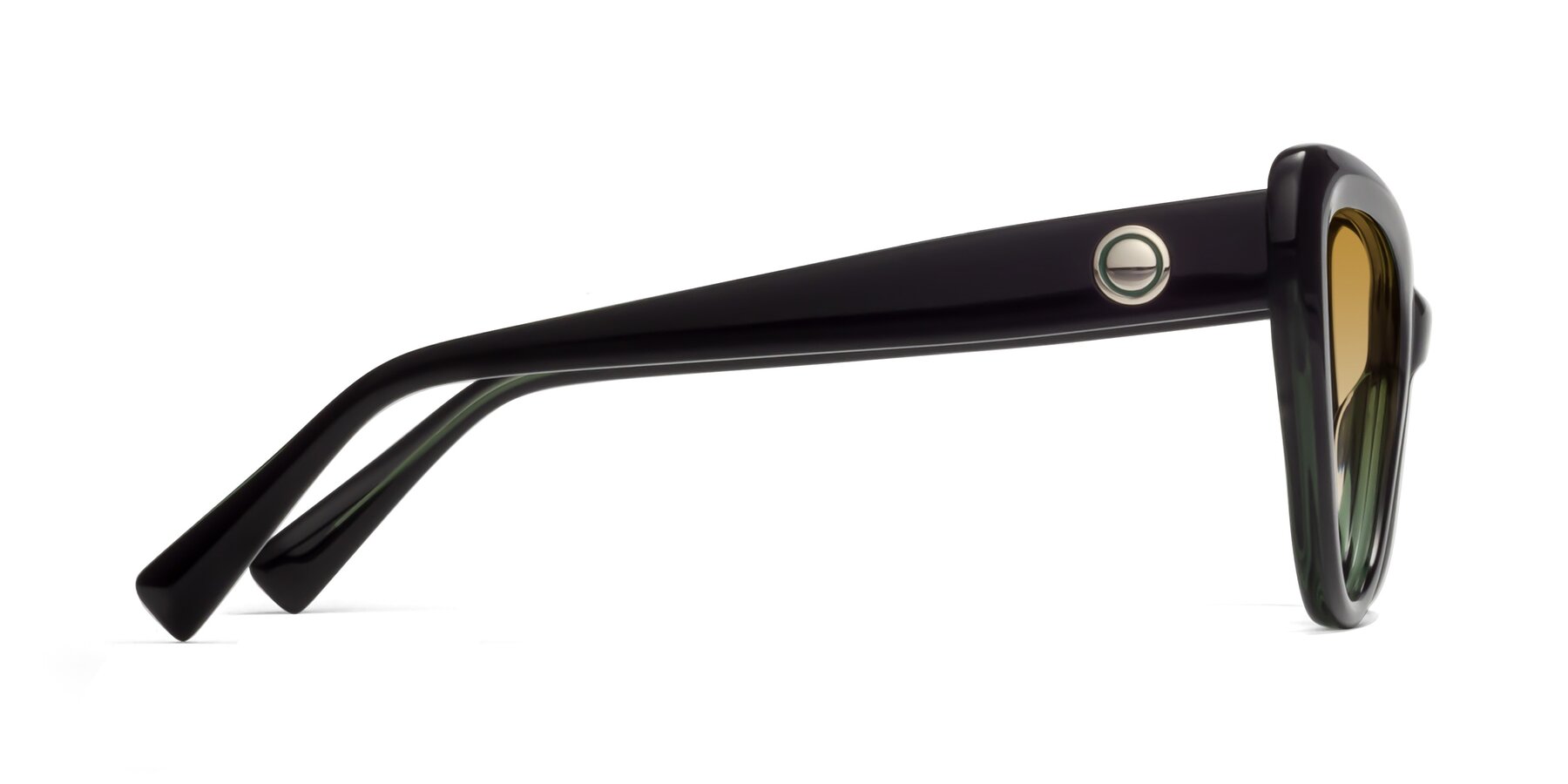 Side of 1574 in Black-Green with Champagne Gradient Lenses