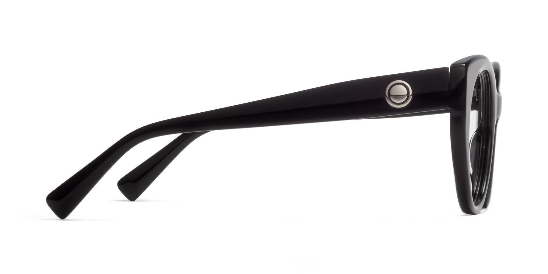 Side of 1575 in Black with Clear Reading Eyeglass Lenses