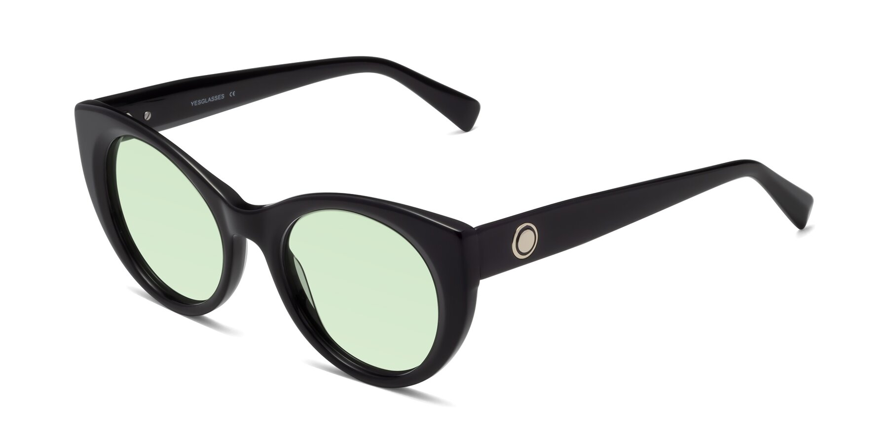 Angle of 1575 in Black with Light Green Tinted Lenses