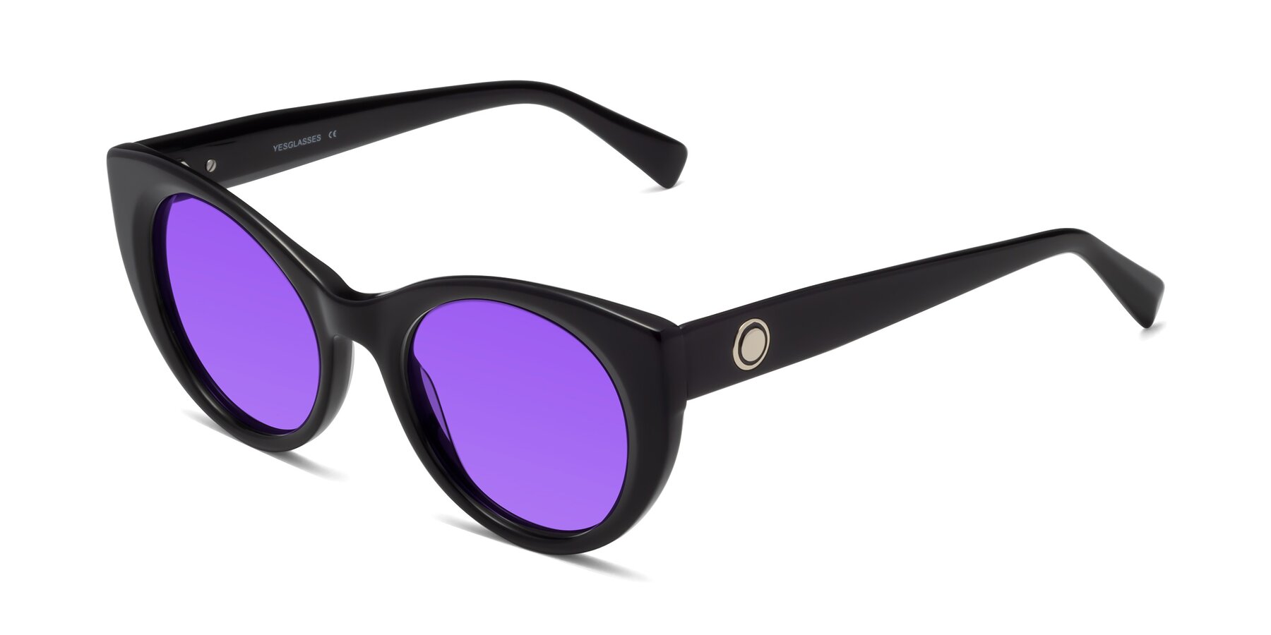 Angle of 1575 in Black with Purple Tinted Lenses