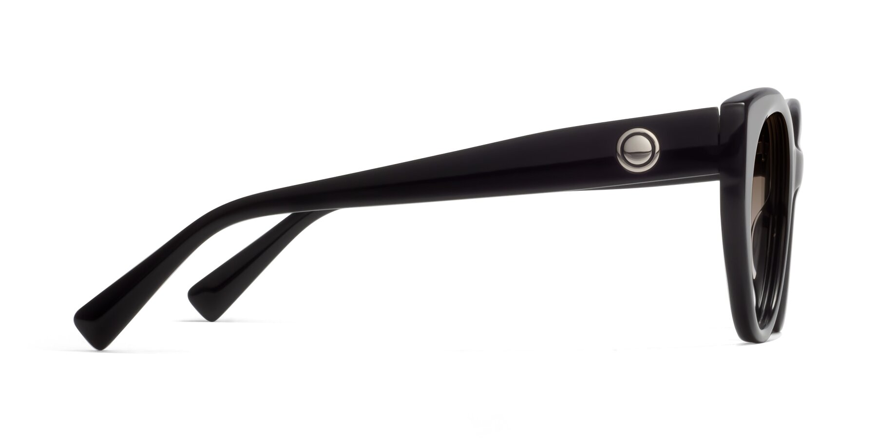 Side of 1575 in Black with Brown Gradient Lenses