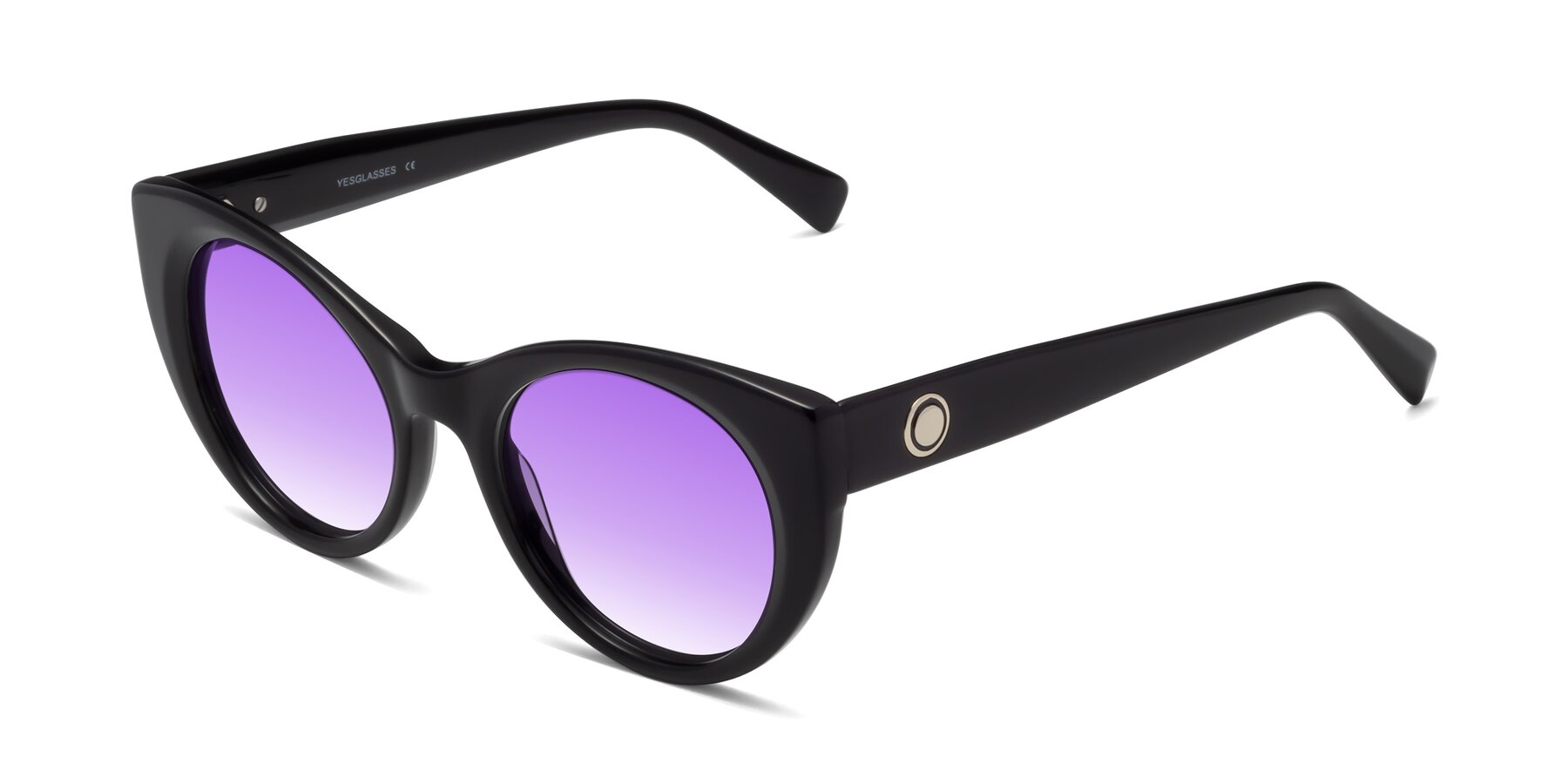 Angle of 1575 in Black with Purple Gradient Lenses
