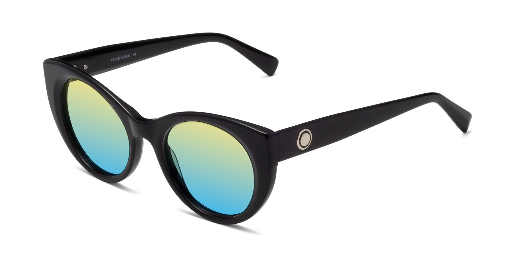 Angle of 1575 in Black with Yellow / Blue Gradient Lenses