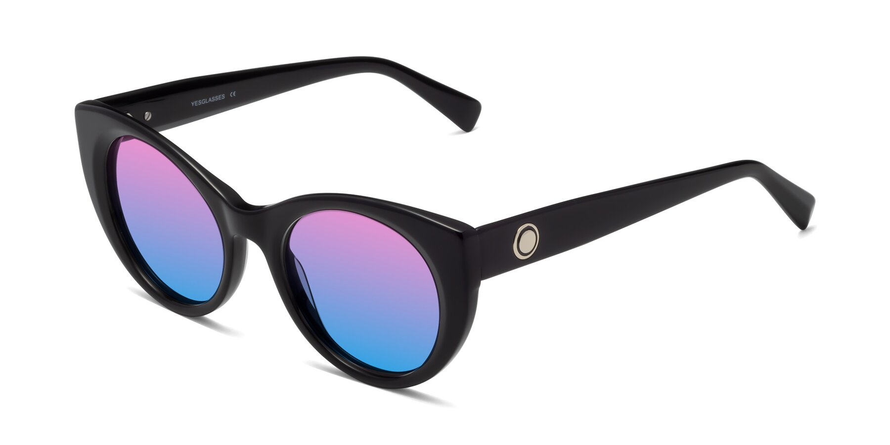 Angle of 1575 in Black with Pink / Blue Gradient Lenses