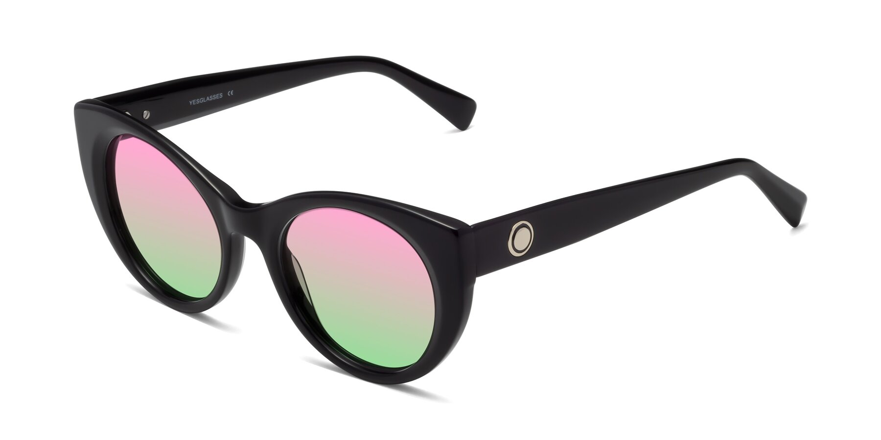 Angle of 1575 in Black with Pink / Green Gradient Lenses
