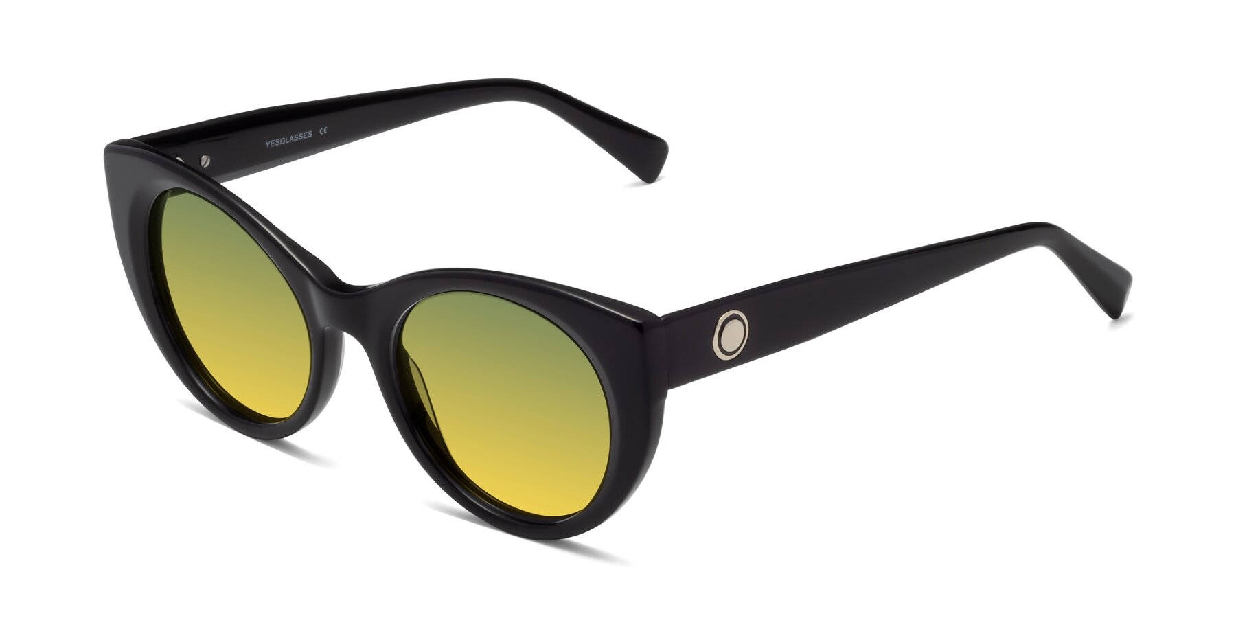 Angle of 1575 in Black with Green / Yellow Gradient Lenses