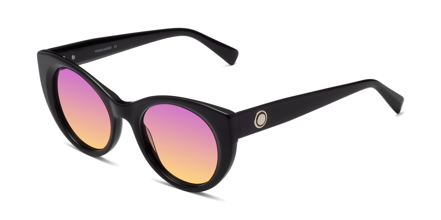 Angle of 1575 in Black with Purple / Yellow Gradient Lenses